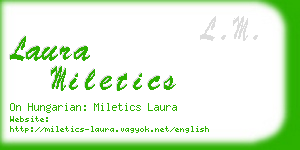 laura miletics business card